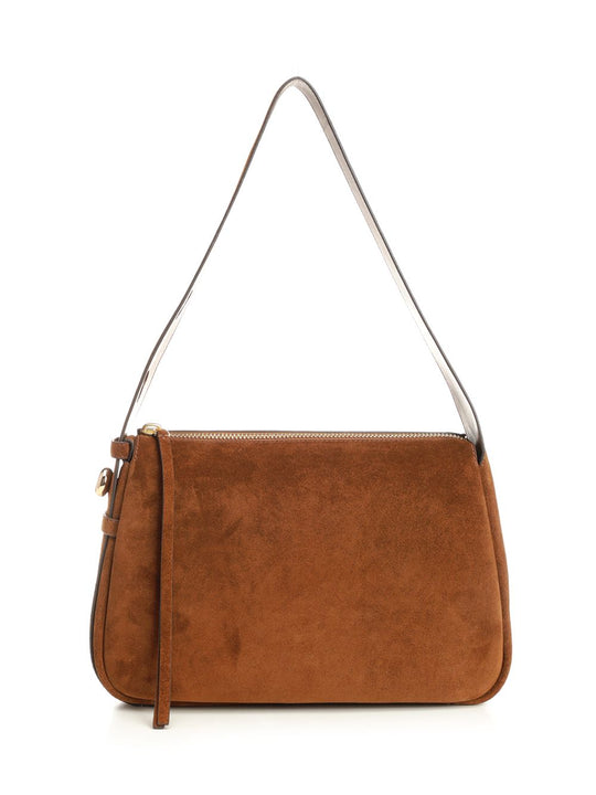 Romy Suede Shoulder Bag Shoulder Bags Brown