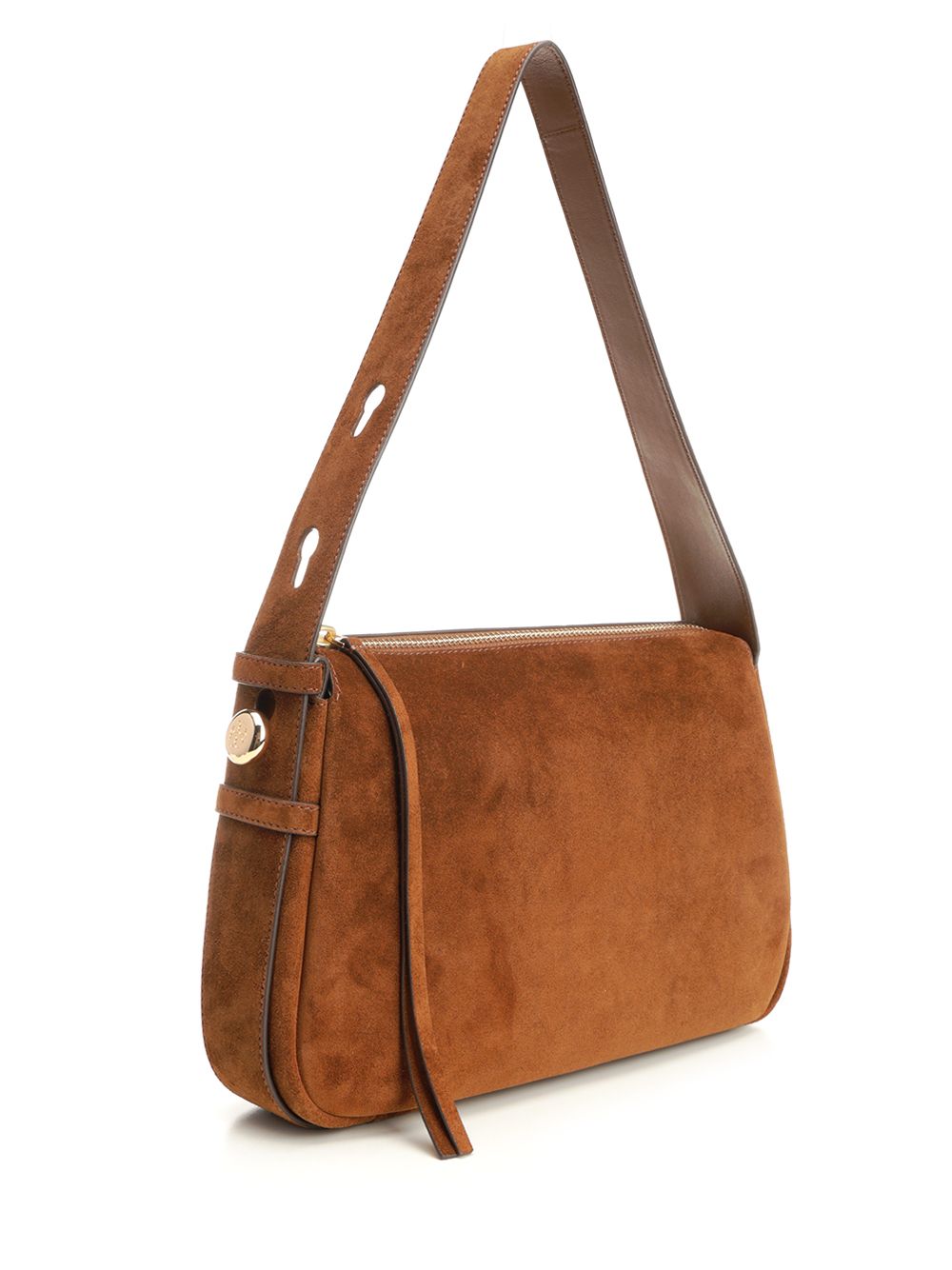 Tory Burch Romy Suede Shoulder Bag Shoulder Bags - Brown | c13b74595de9464a1ae20a769bebb43bb04bbe88
