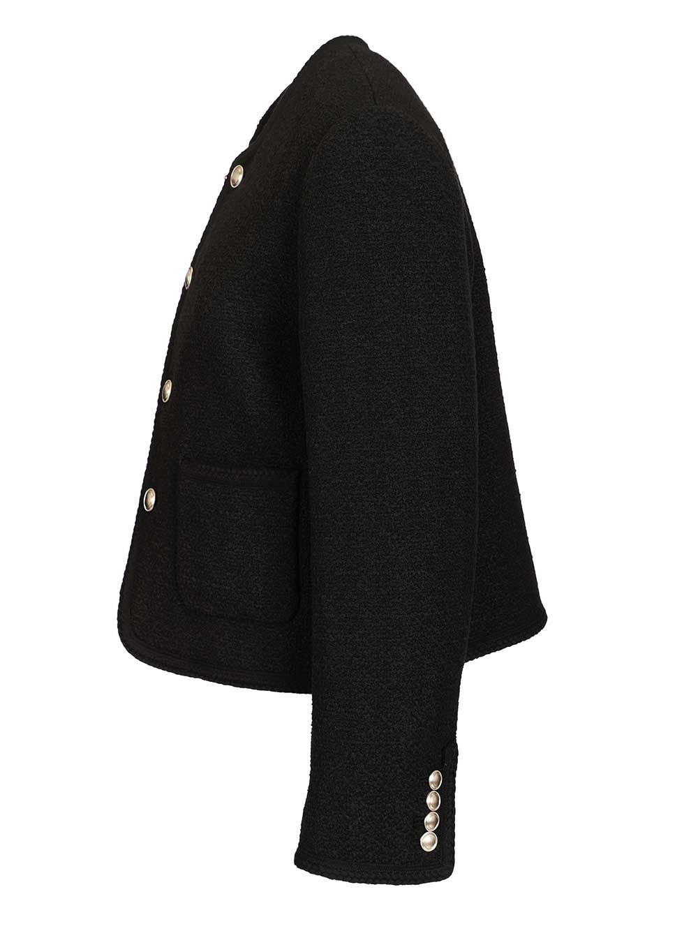 Dunst Bouclé Tweed Jacket Jackets - Black | 8b5de0af828fee776bc43a1ae7bf9e4e6e4deaed