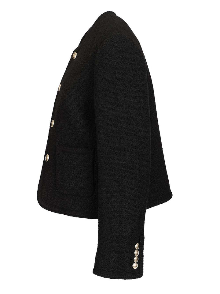 Dunst Bouclé Tweed Jacket Jackets - Black | 8b5de0af828fee776bc43a1ae7bf9e4e6e4deaed