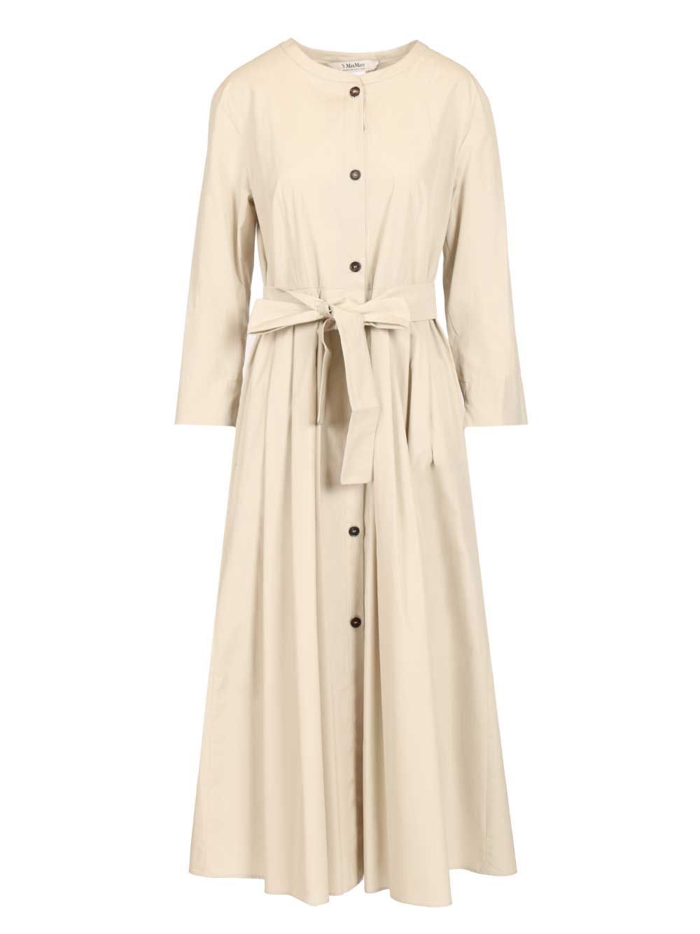 'S Max Mara Cotton Poplin Dress Dresses - Beige | 8573fcc814c2a2ed753d7477e27542690594bc17