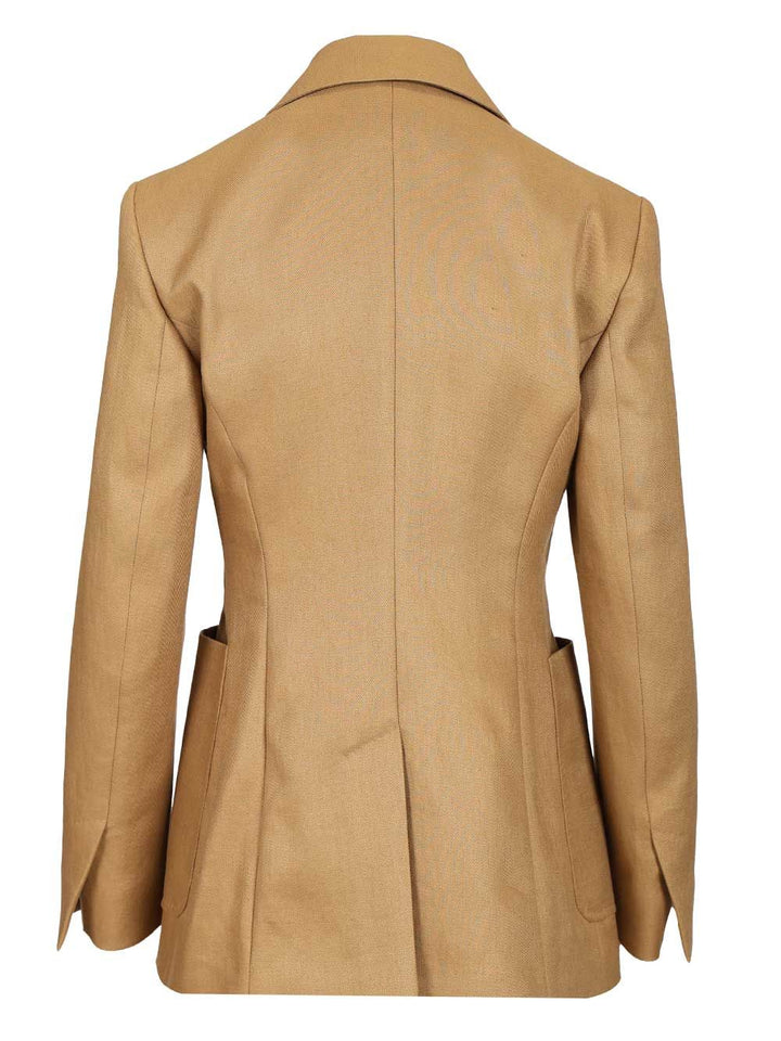 Max Mara Linen Blazer Jackets - Beige | fdd26bc265c2c53707b120e4d15cd98f5ae5d7ee