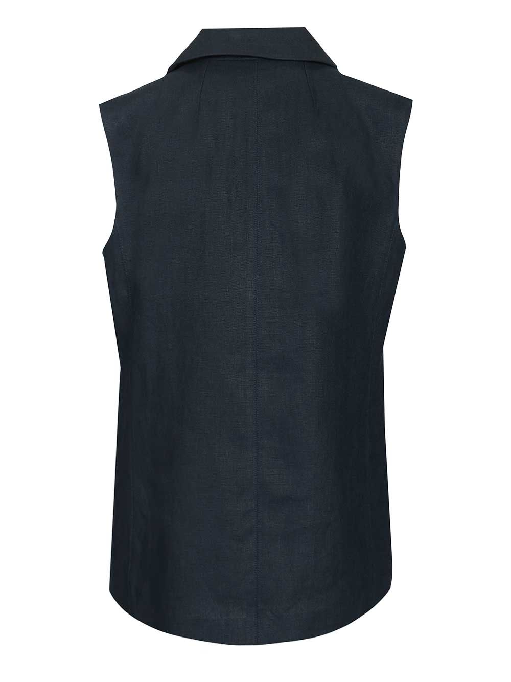 'S Max Mara Double-Breasted Vest Jackets - Blue | 7cfc5655425948eecad872feddd07f8992feba70