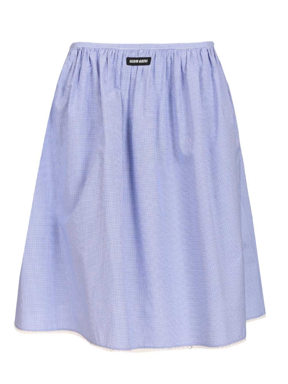 Miu Miu Gingham Skirt Skirts - Multicolor | 4b0c0dba3b4e4d729500da706246049cfde2210b