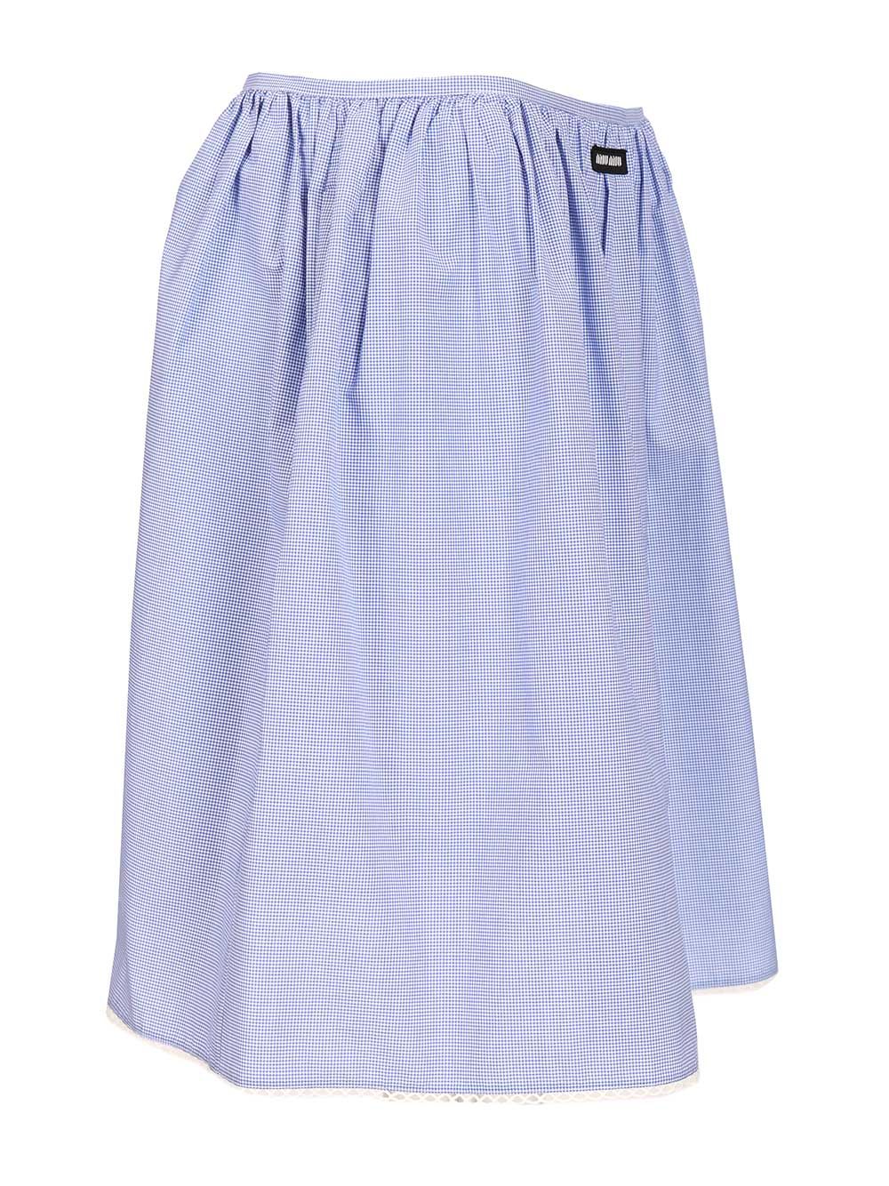 Miu Miu Gingham Skirt Skirts - Multicolor | 65c2785b8bfb1789c4f497acd0c9b46040a93d07