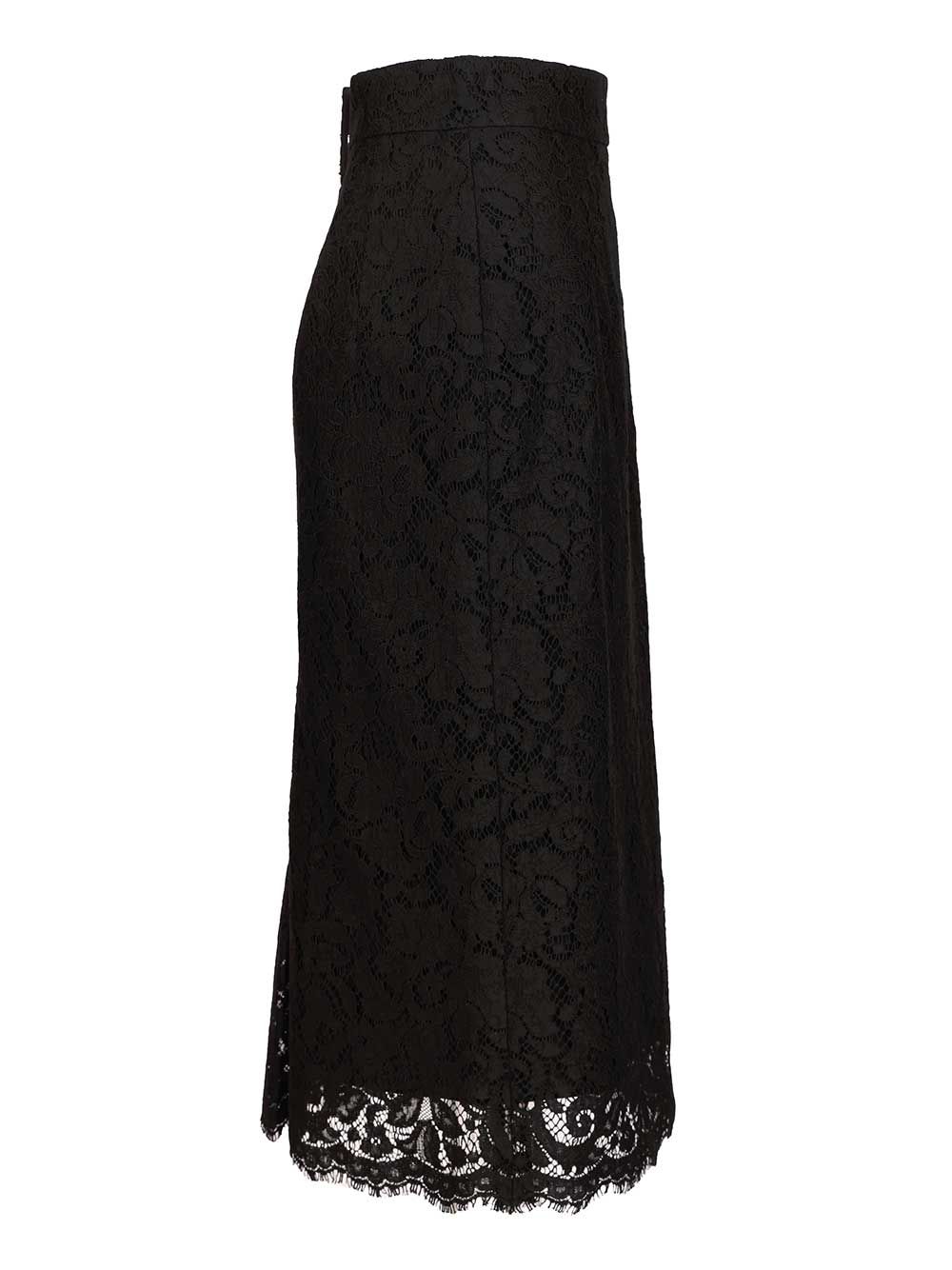 Dolce & Gabbana Stretch Lace Midi Skirt Skirts - Black | c067059b17dfcf208ee28fb9bd4fe4b4967d7c5b