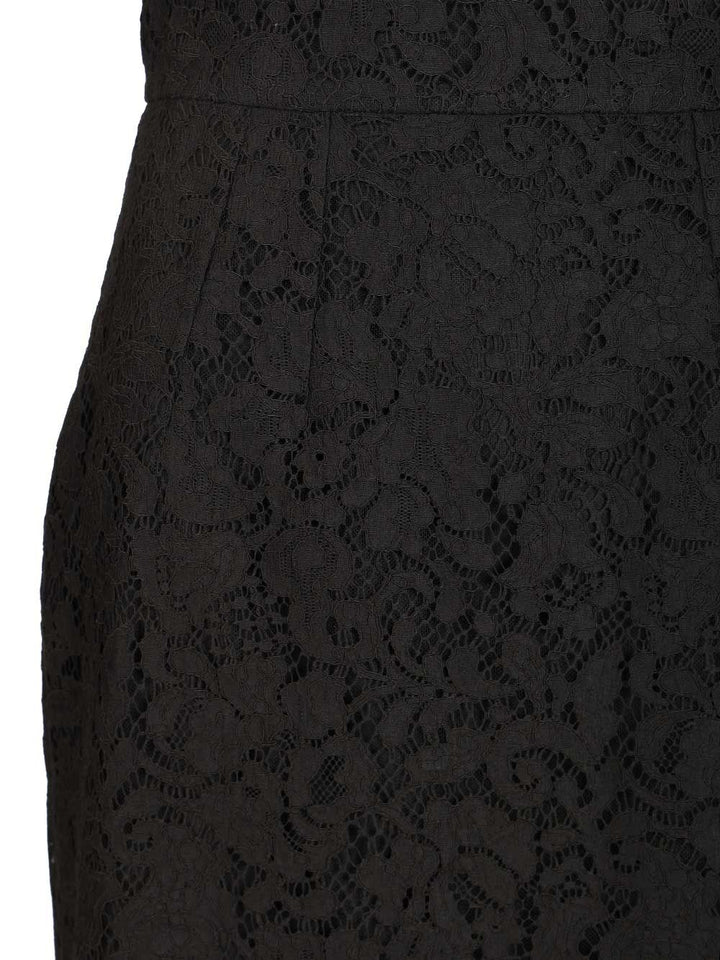Dolce & Gabbana Stretch Lace Midi Skirt Skirts - Black | 1a745ba89a85e58dd231ac71aa0e9cecdda7f4cd