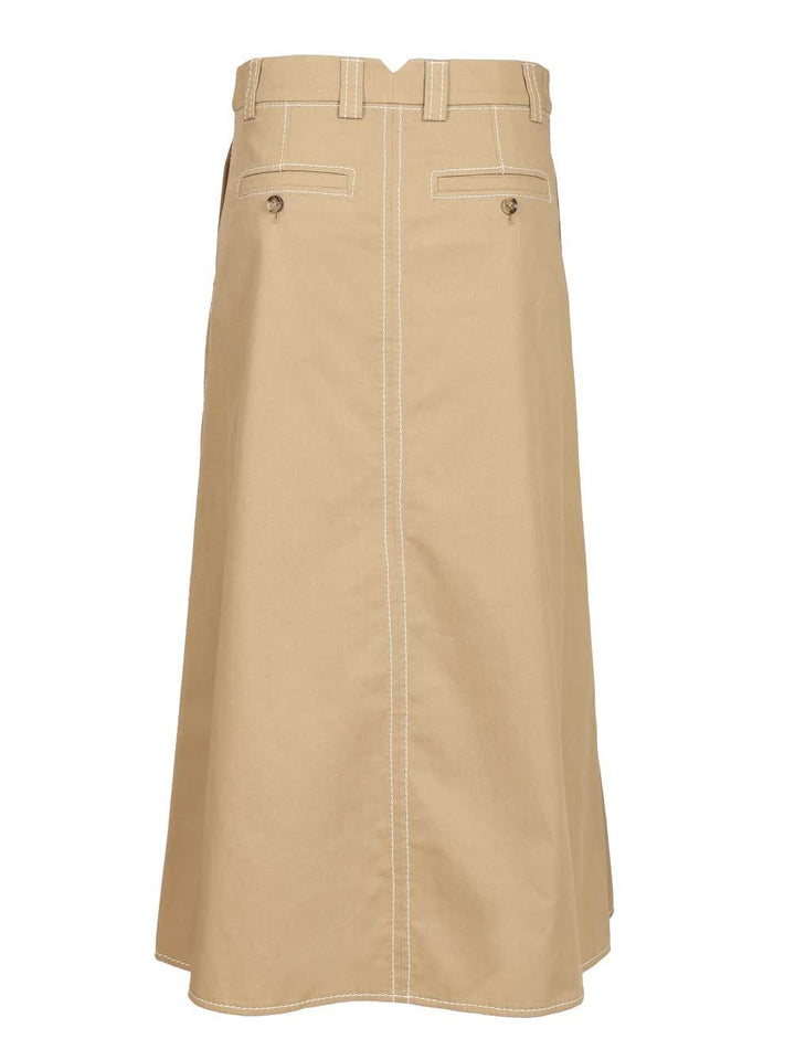 Ami Long A-Line Skirt Skirts - Beige | 5f02f89ed29e4733fffcd41957a6a63221bf5706