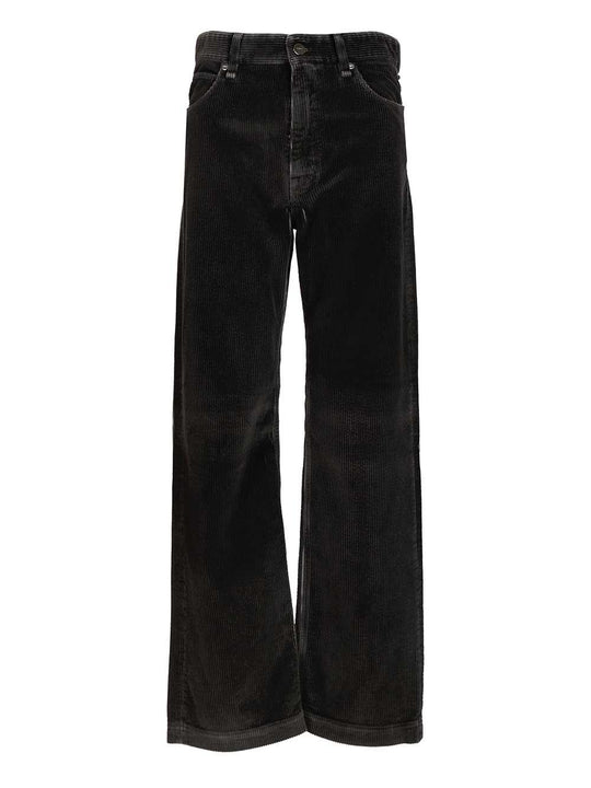 Corduroy Trousers Jeans Black