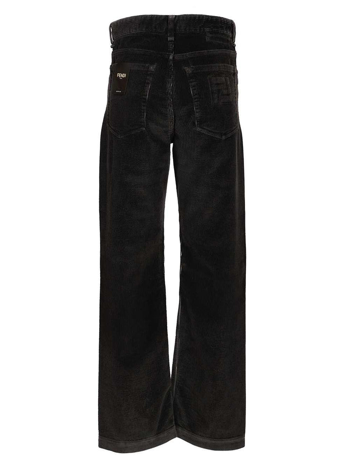 Fendi Corduroy Trousers Jeans - Black | 6e2396c784d18ffaa3f5d7669e010ba7016107cc