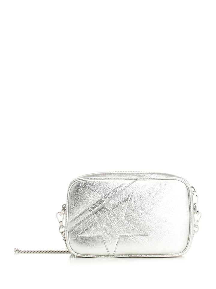 Golden Goose Deluxe Brand Mini Star Bag In Silver Laminated Leather Crossbody Bags - Silver | 4085ec8773f65f5ed08ddf45b42ca90e5e068077