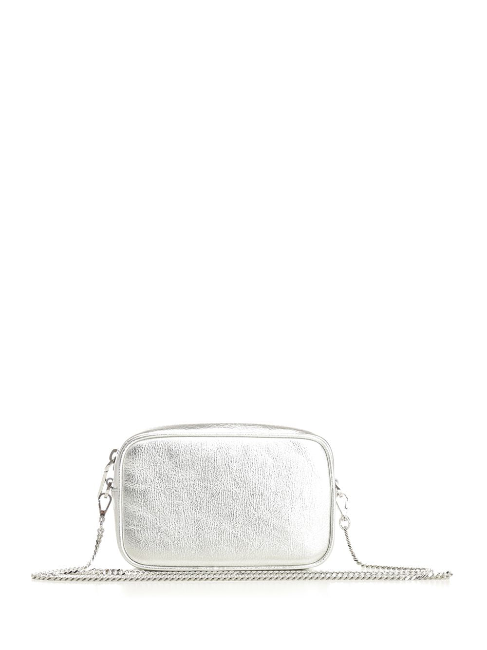 Golden Goose Deluxe Brand Mini Star Bag In Silver Laminated Leather Crossbody Bags - Silver | a33f7eccdfeafc3ae38487c46732c9f06cc298c2