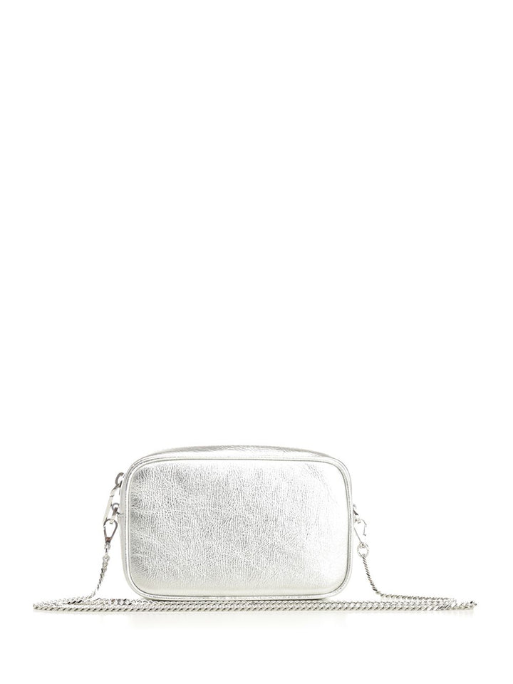 Golden Goose Deluxe Brand Mini Star Bag In Silver Laminated Leather Crossbody Bags - Silver | a33f7eccdfeafc3ae38487c46732c9f06cc298c2