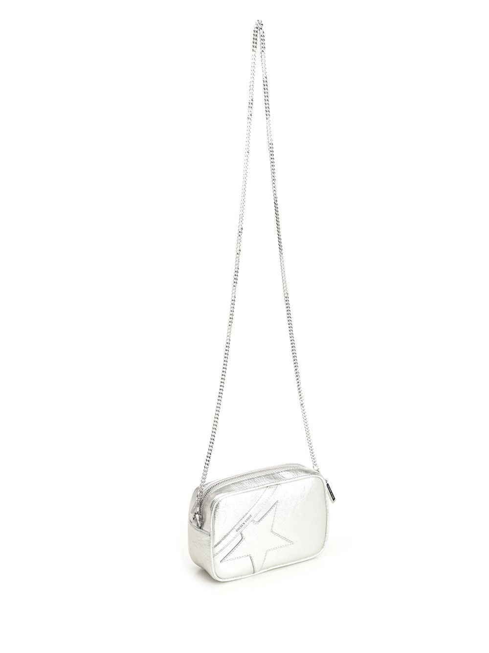 Golden Goose Deluxe Brand Mini Star Bag In Silver Laminated Leather Crossbody Bags - Silver | e84c4e86ffe9cd000c9ec71e791a206b7cce97b7