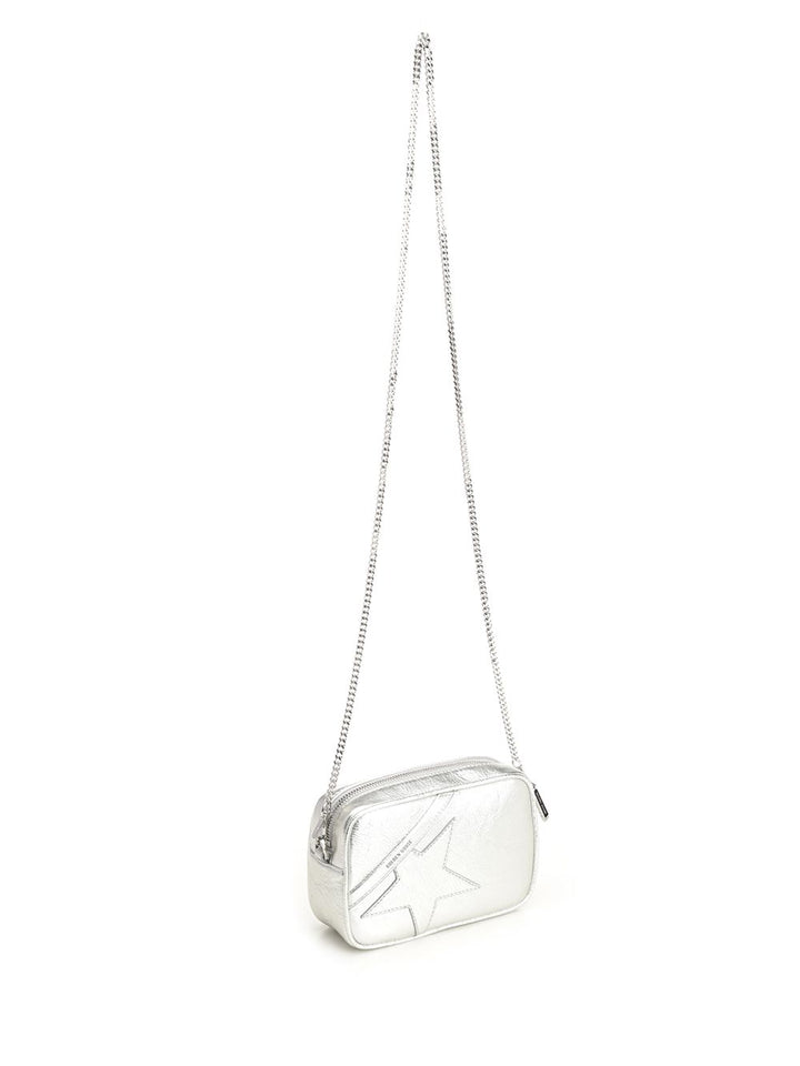 Golden Goose Deluxe Brand Mini Star Bag In Silver Laminated Leather Crossbody Bags - Silver | e84c4e86ffe9cd000c9ec71e791a206b7cce97b7