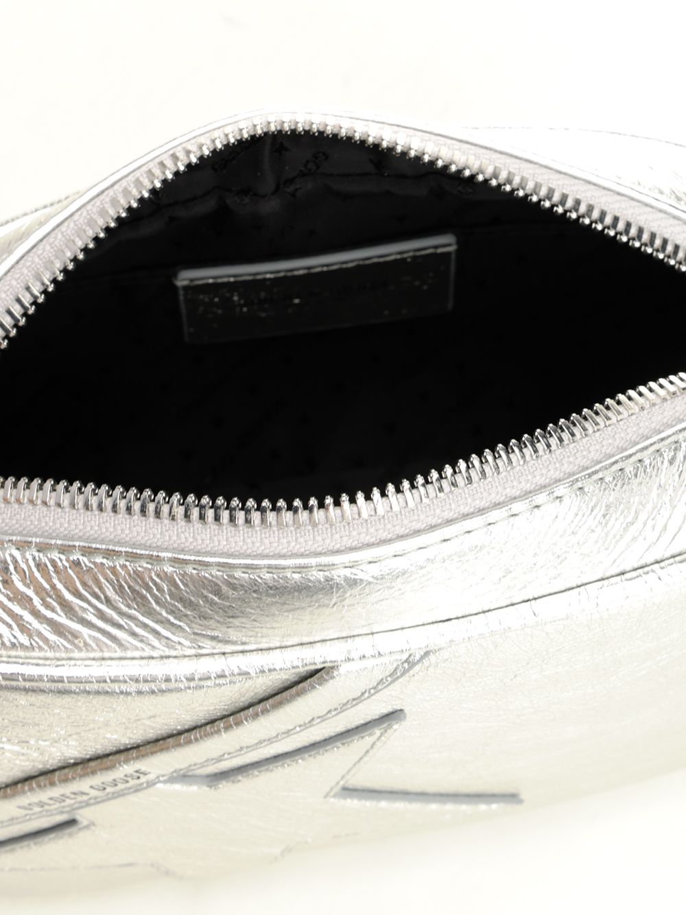Golden Goose Deluxe Brand Mini Star Bag In Silver Laminated Leather Crossbody Bags - Silver | e769457236548933506cc392e815c13c379637e3