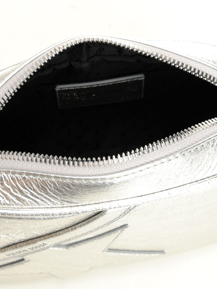 Golden Goose Deluxe Brand Mini Star Bag In Silver Laminated Leather Crossbody Bags - Silver | e769457236548933506cc392e815c13c379637e3