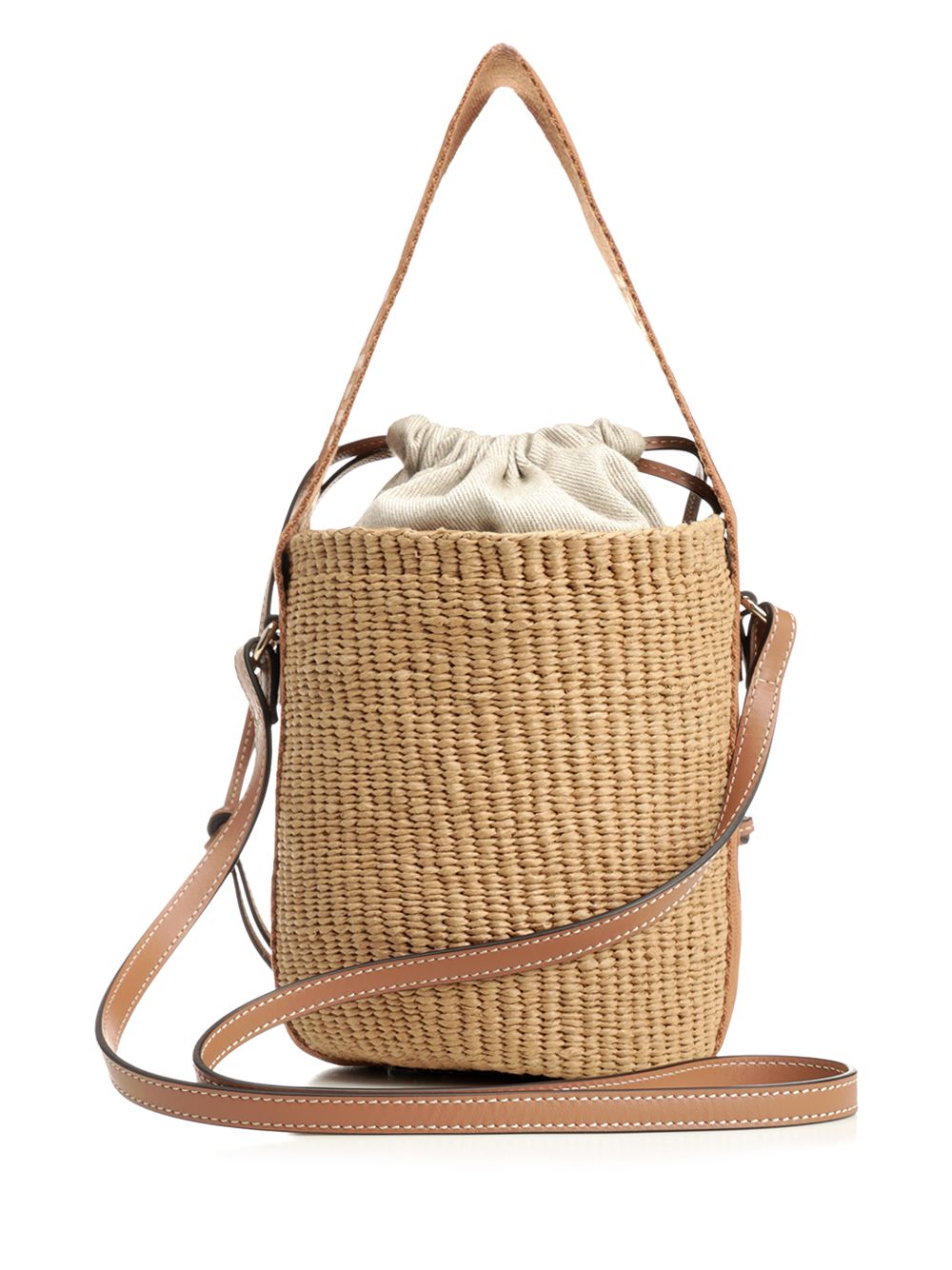 Chloe' Woody Handbags - Beige | d1908b30c4589f32d04c79e023790cbb8075c352