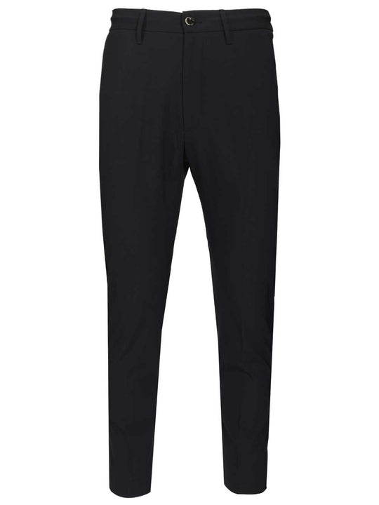 Pant Dritto Elsatico Dietro Fresco Lana Trousers Blue