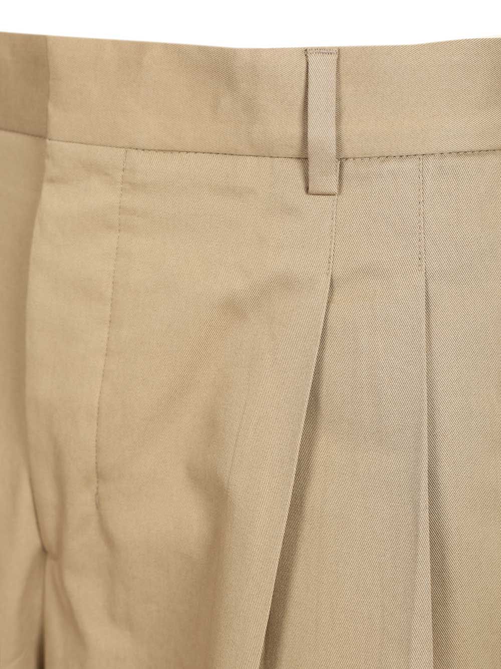 Ami Wide-Leg Bermuda Shorts Trousers - Beige | 6c5a262415c6c6853974cb49b56b3a5f0cb328cb