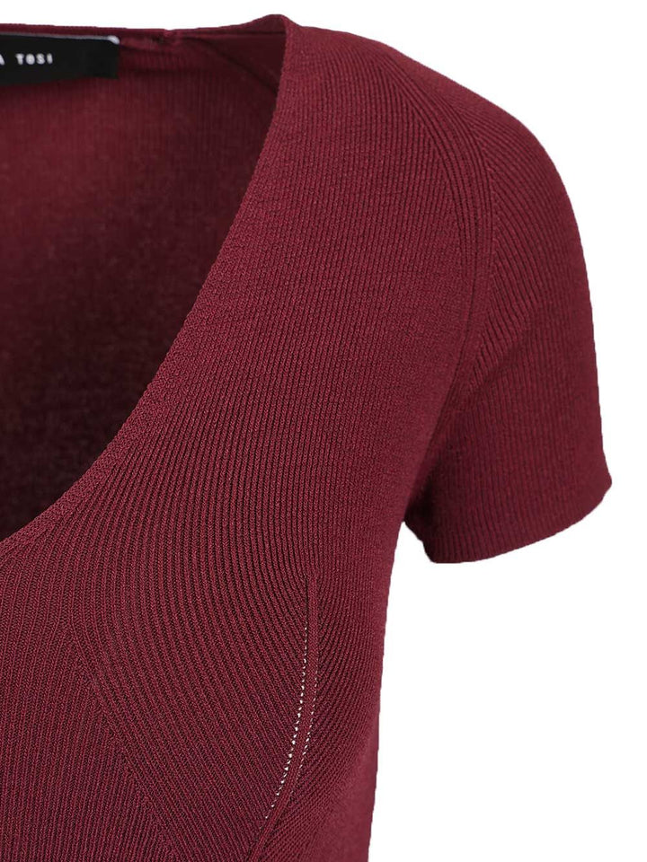 Federica Tosi Midi Dress Dresses - Bordeaux | 4b6882f56e43e04a157c07ee794ea6ddf703d1e1