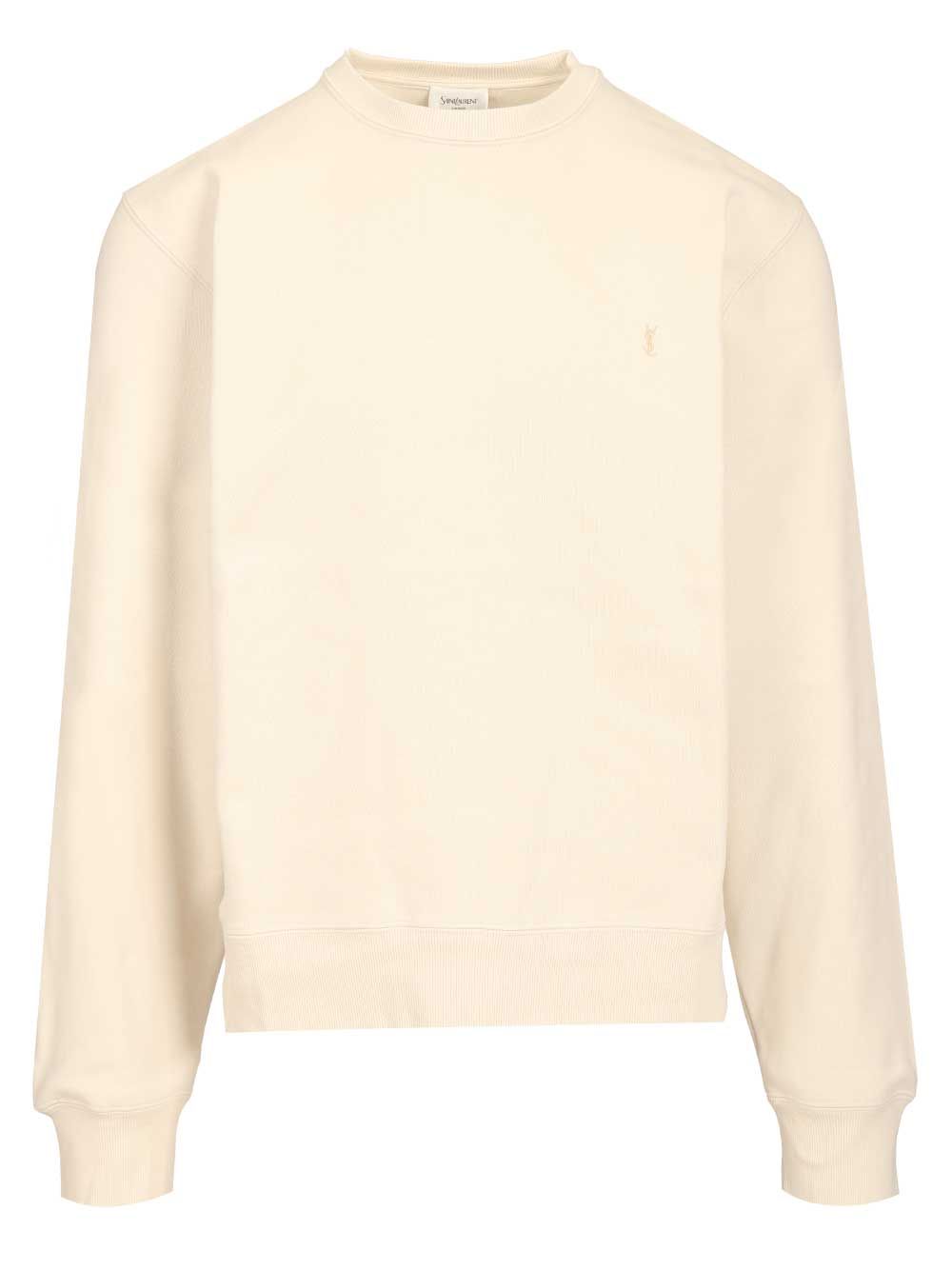 Saint Laurent Cassandre Sweatshirt Sweatshirts - White | e52668c5d9a2b944b990402e15f309c3d2f6a056