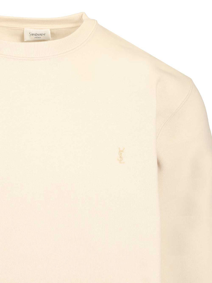 Saint Laurent Cassandre Sweatshirt Sweatshirts - White | 037355510365c52ca30e9e84fcf42cb70500d68a