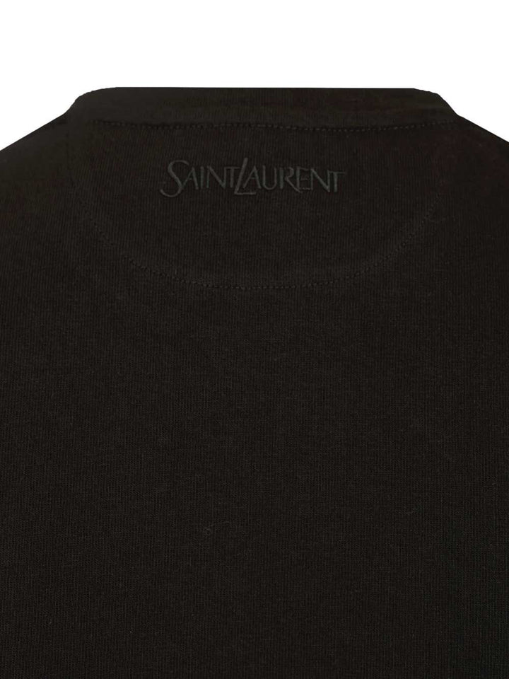 Saint Laurent Crew Neck T-Shirt - Black | 5bb76a39a3650a23d873ff9c68a2c09b5fb05e67