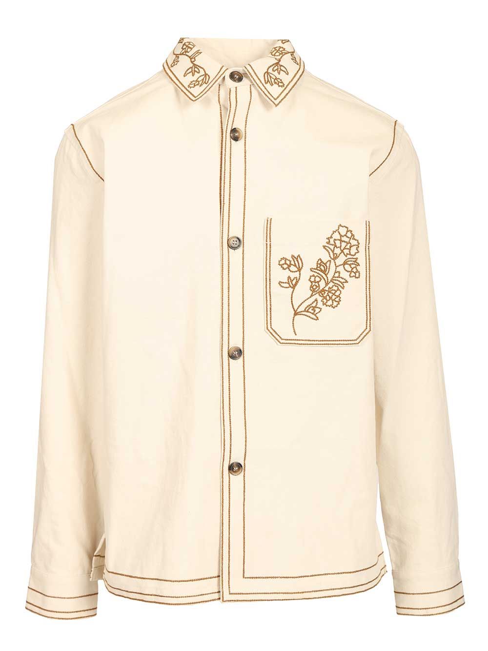 Marant Rudy Overshirt Shirts - White | 19029dace3cbd988beaa3f45494872f39334fccd