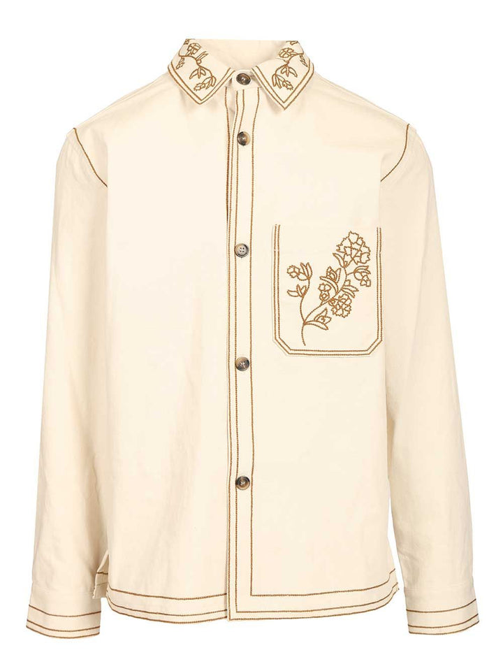 Marant Rudy Overshirt Shirts - White | 19029dace3cbd988beaa3f45494872f39334fccd
