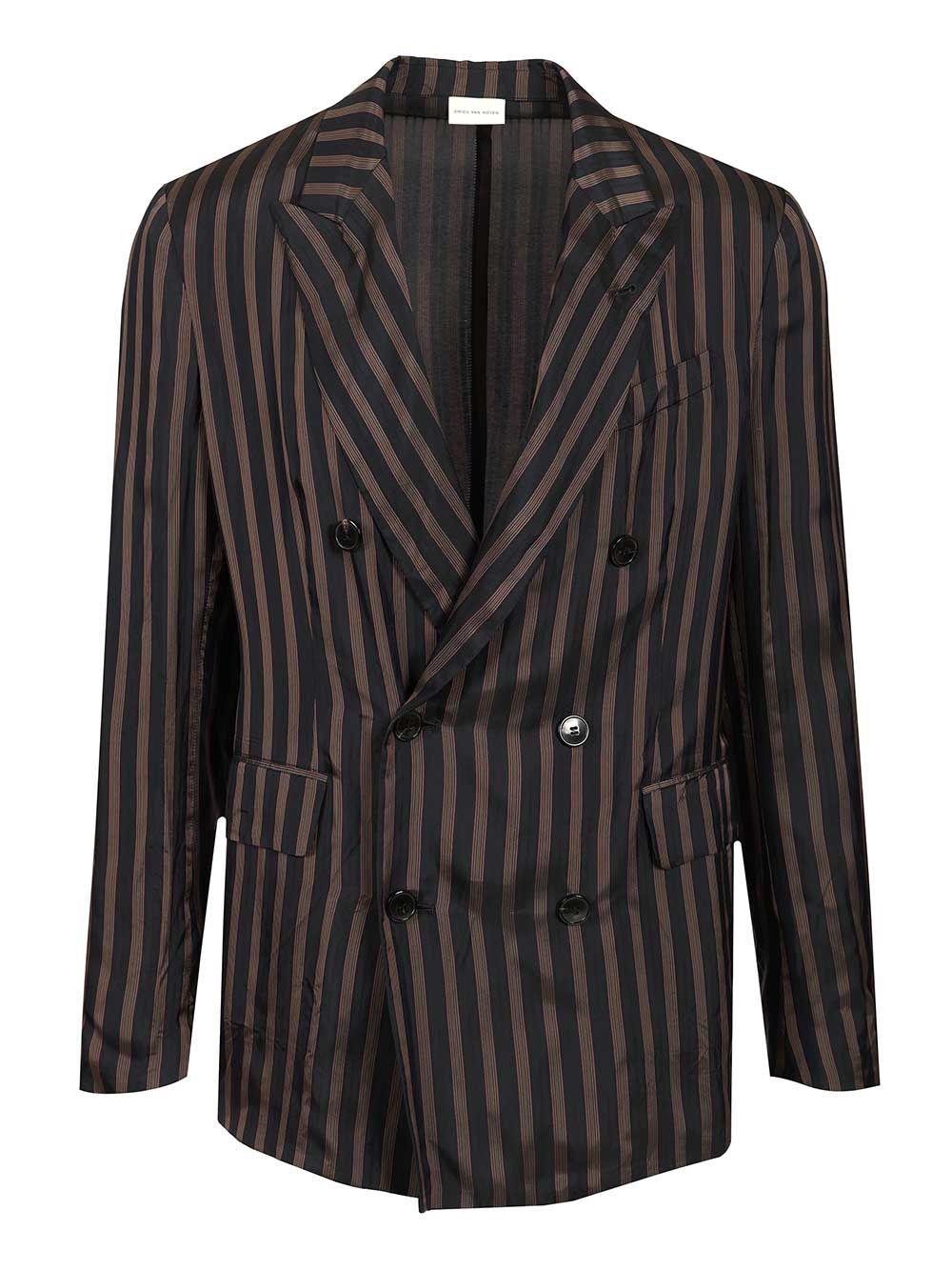 Dries Van Noten Unstructured Cupro Blazer Jackets - Blue | 8e997bdc072bd633bff0b50345ce4cfacf7f0b05