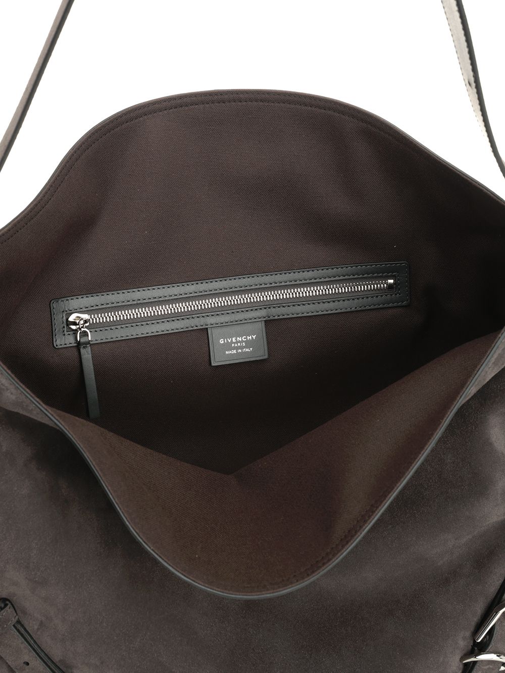 Givenchy Voyou Large Suede Shoulder Bag Shoulder Bags - Grey | 162879386f88c34728ef8feb3f6f2846d2315d80