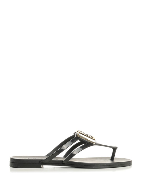Rubber Flip-Flops Sandals Black