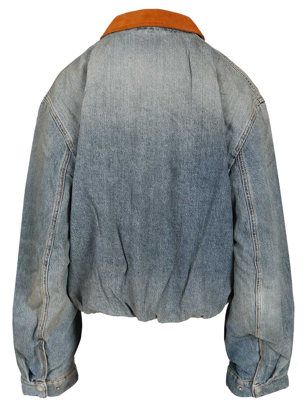 Acne Studios Denim Bomber Jacket Jackets - Blue | 9b95f9b4d85a700cf2cf2577f8c043d97ca11b5d