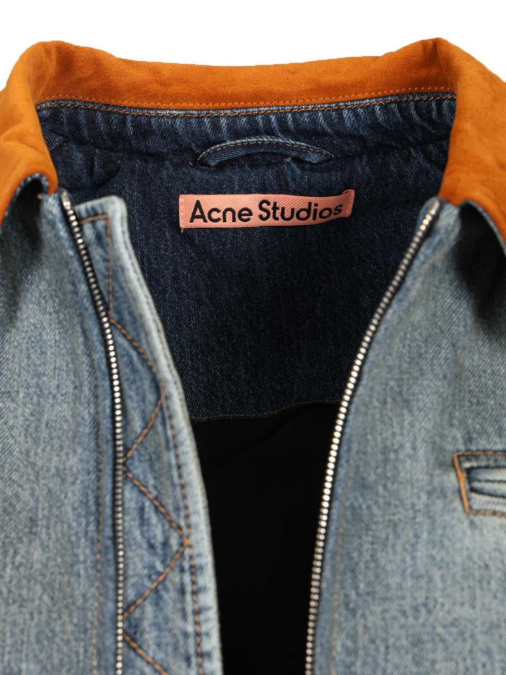 Acne Studios Denim Bomber Jacket Jackets - Blue | 90430e6077e3be325126ceb9e5170bd1f24f2f33