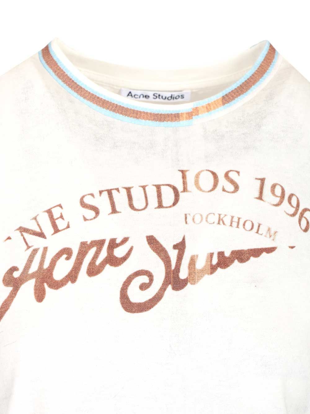 Acne Studios Graphic T-Shirt - White | 56e04ff7f30247d753fdff990b6f3e5f48069fc8