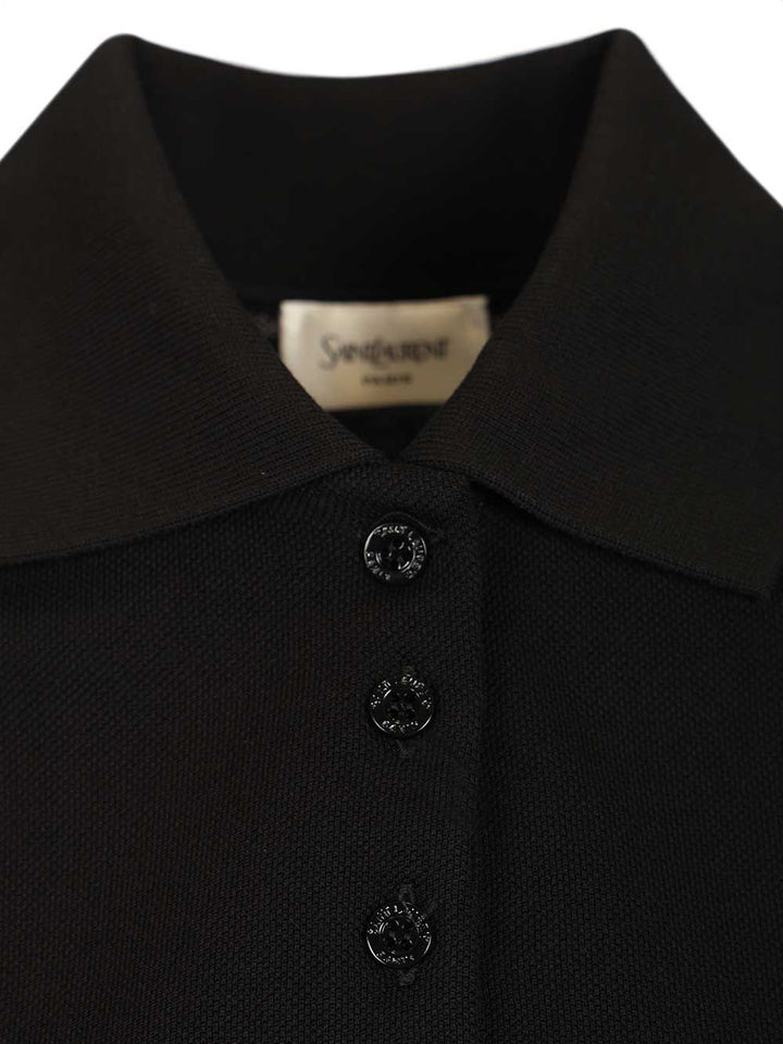 Saint Laurent Cassandre Polo shirt - Black | 54f224b31f8296011dc4f7522f0d626801cf45c4