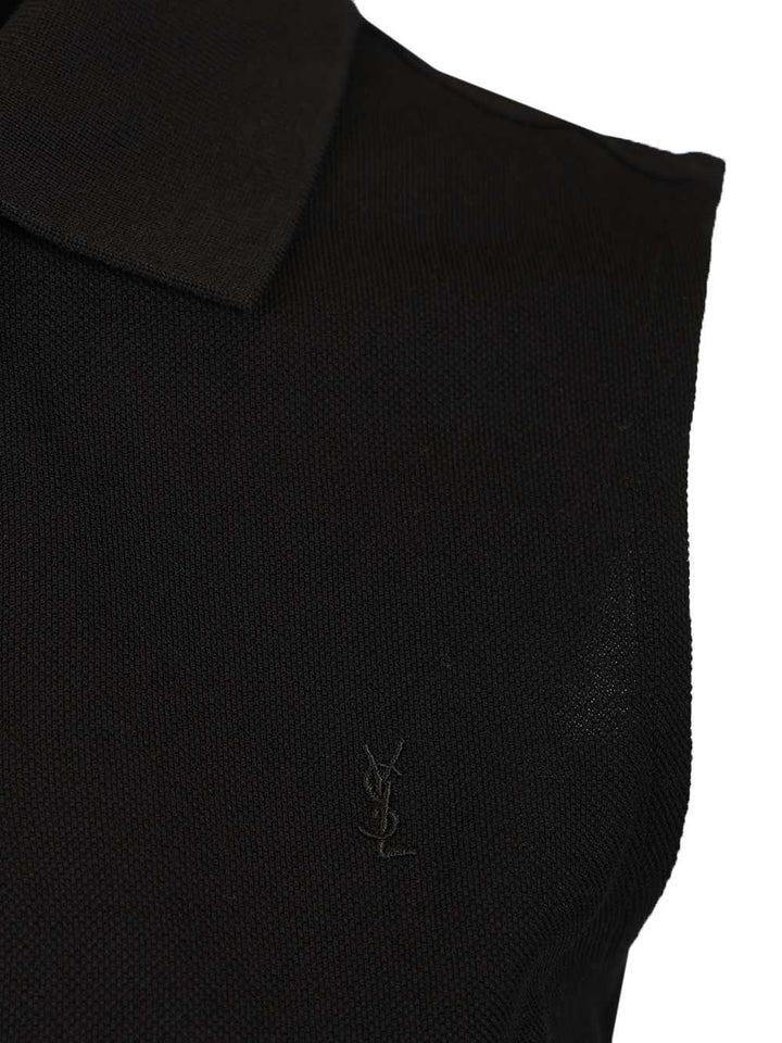 Saint Laurent Cassandre Polo shirt - Black | 2a6860679f09795eb0751219e2aabafdd0fd578e