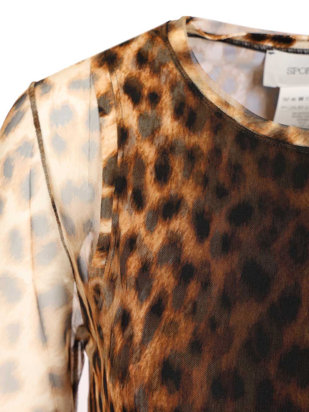 Sportmax Bi-Material Animalier Top Tops - Animalier | a61fa1d025e6d5c9e699e93c4a9900f232c86c5b