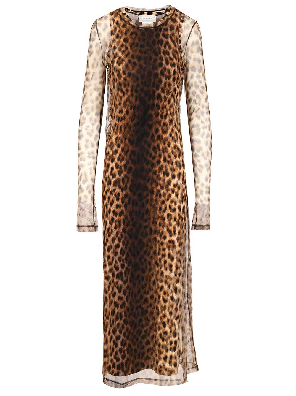 Sportmax Animal Print Fitted Dress Dresses - Animalier | 6dc6287cba69279ed82801e497fc4695c866a57c