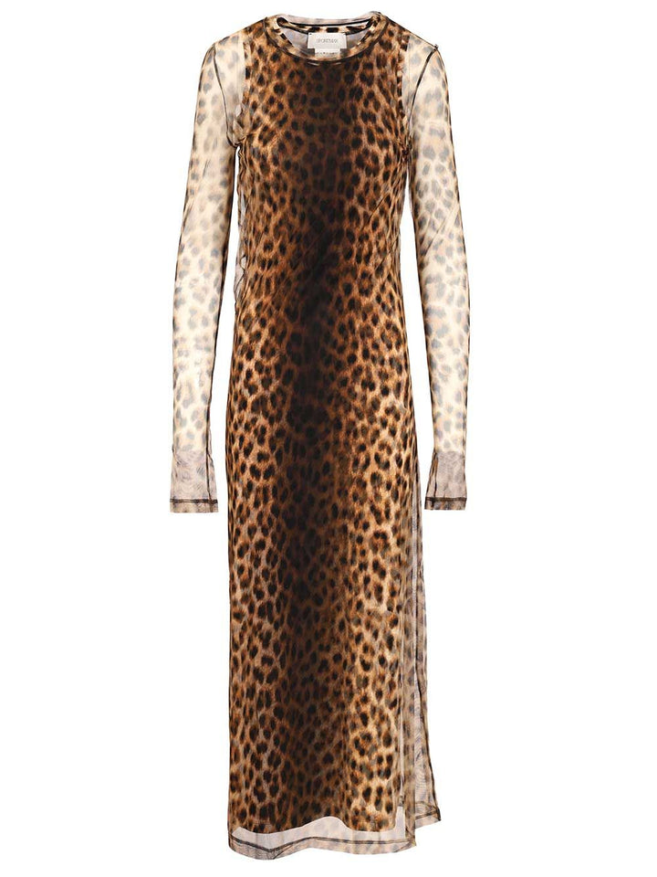Sportmax Animal Print Fitted Dress Dresses - Animalier | 6dc6287cba69279ed82801e497fc4695c866a57c