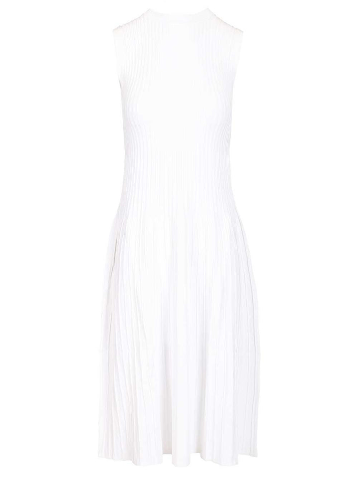Max Mara Dress In Viscose Crêpe Yarn Dresses - White | bd5a265ef116b3d7c2e4c502335ed5428a7f9699