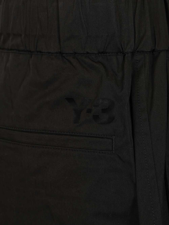Adidas Y-3 Cotton Blend Cargo Bermuda Shorts Trousers - Black | fd76d60b73f2bdcf2705da84312fe7fc34ff3036