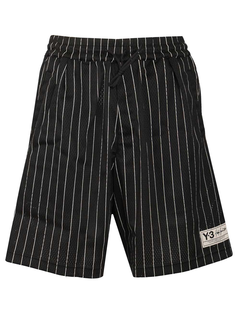 Adidas Y-3 Pinstriped Fabric Shorts Trousers - Black | 3586e842e7325bae5f677e525d87910680ff1c3d