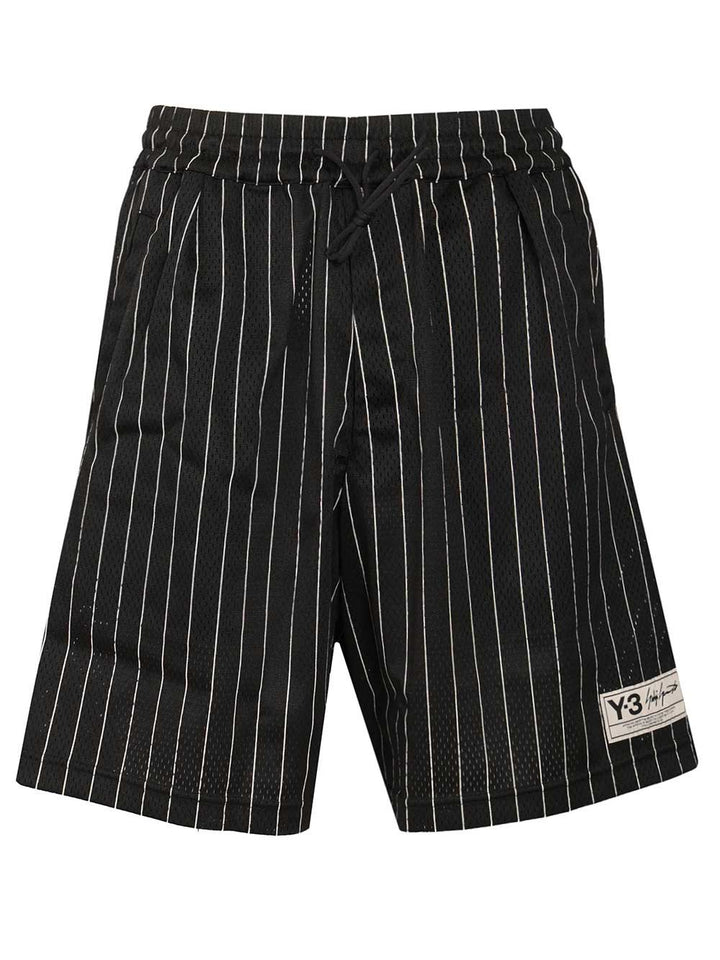 Adidas Y-3 Pinstriped Fabric Shorts Trousers - Black | 3586e842e7325bae5f677e525d87910680ff1c3d