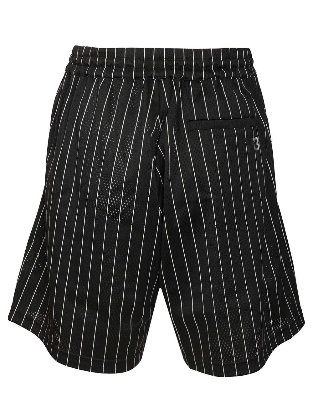 Adidas Y-3 Pinstriped Fabric Shorts Trousers - Black | 718158b5f6e3f589b9d090a50eefe0c082995b7f