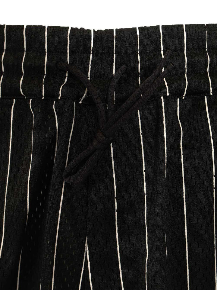 Adidas Y-3 Pinstriped Fabric Shorts Trousers - Black | c2e60ff90492b543980bec93451327701107e2ef