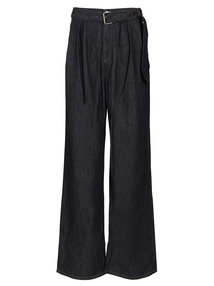 Dries Van Noten Long Trousers - Blue | 1840f8d3763375a77ef6b755433f0bd9cd8c6972