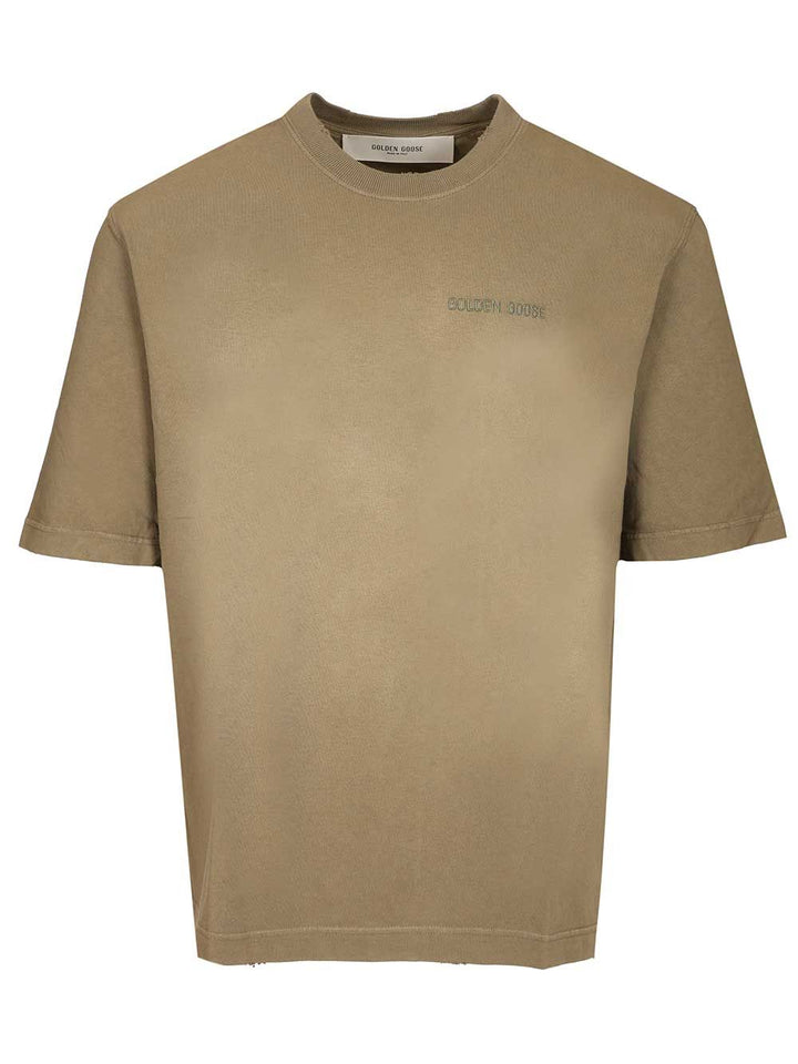 Golden Goose Deluxe Brand Cotton Jersey T-Shirt - Brown | 3e747d74559ad0598744297120e66eb0df48e45b
