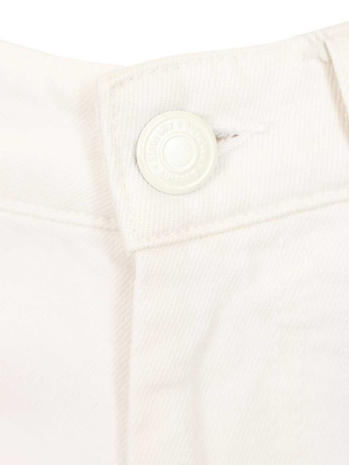 Ami Cotton Twill Shorts Trousers - White | d545ba269c969c86efe3aedcca13504c165073c8